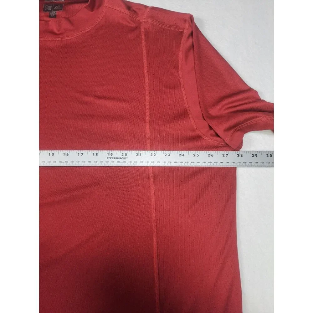 Adidas Shirt Mens XXL Red Climacool Athleisure Lounge Wear Performance Crew Neck